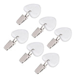 6Pcs Tablecloth Weights Marble Stainless Steel Small Size Waterproof Rustproof Durable Clip On Weights for Party PicnicHeart Shaped