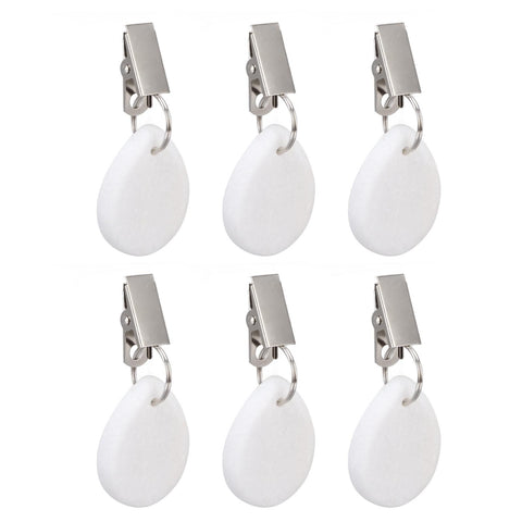 6Pcs Tablecloth Weights Marble Stainless Steel Small Size Waterproof Rustproof Durable Clip On Weights for Party PicnicOval In Australia - Darrahopens
