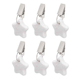 6Pcs Tablecloth Weights Marble Stainless Steel Small Size Waterproof Rustproof Durable Clip On Weights for Party PicnicStar In Australia - Darrahopens