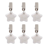 6Pcs Tablecloth Weights Marble Stainless Steel Small Size Waterproof Rustproof Durable Clip On Weights for Party PicnicStar In Australia - Darrahopens