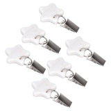 6Pcs Tablecloth Weights Marble Stainless Steel Small Size Waterproof Rustproof Durable Clip On Weights for Party PicnicStar