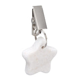 6Pcs Tablecloth Weights Marble Stainless Steel Small Size Waterproof Rustproof Durable Clip On Weights for Party PicnicStar