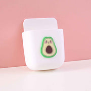 Cartoon Storage Box Wall Mounted Storage Container Cute Phone Storage Box for Home Decoration(White Avocado Pattern ) In Australia - Darrahopens