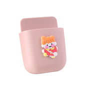 Cartoon Storage Box Wall Mounted Storage Container Cute Phone Storage Box for Home Decoration(Pink Little Girl Pattern )