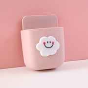 Cartoon Storage Box Wall Mounted Storage Container Cute Phone Storage Box for Home Decoration(Pink Cloud Pattern ) In Australia - Darrahopens
