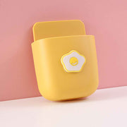 Cartoon Storage Box Wall Mounted Storage Container Cute Phone Storage Box for Home Decoration(YellowFried Egg Pattern )