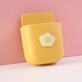 Cartoon Storage Box Wall Mounted Storage Container Cute Phone Storage Box for Home Decoration(YellowFried Egg Pattern )