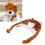Tiger Cute Plush Hat Soft Coldproof Prevent Static Funny Winter Tiger Hat for School Camping