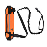 Hands Free Dog Leash Detachable Zipper Bag Reflective Strip Design Hands Free Flexible Waist Dog Leash for WalkingOrange In Australia - Darrahopens