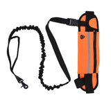 Hands Free Dog Leash Detachable Zipper Bag Reflective Strip Design Hands Free Flexible Waist Dog Leash for WalkingOrange In Australia - Darrahopens