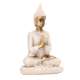 Buddha Statue Artisan Craftsmanship Clear Engraving Strong Frost Resistance Resin Meditating Buddha Statue for Hallway8138