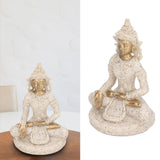 Buddha Statue Artisan Craftsmanship Clear Engraving Strong Frost Resistance Resin Meditating Buddha Statue for Hallway8135