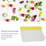 Silicone Bags Environmentally Friendly Leakproof Reusable Food Vegetables Storage Bags for HomeYellow Medium