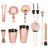 11PCS/Set Cocktail Shaker Set Bartender Kit Cocktail Strainer Stainless Steel Barware for Home PartyRose Gold In Australia - Darrahopens