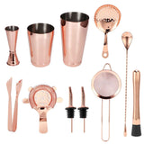 11PCS/Set Cocktail Shaker Set Bartender Kit Cocktail Strainer Stainless Steel Barware for Home PartyRose Gold In Australia - Darrahopens