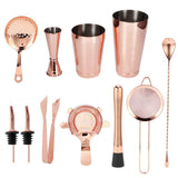 11PCS/Set Cocktail Shaker Set Bartender Kit Cocktail Strainer Stainless Steel Barware for Home PartyRose Gold In Australia - Darrahopens