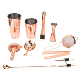11PCS/Set Cocktail Shaker Set Bartender Kit Cocktail Strainer Stainless Steel Barware for Home PartyRose Gold