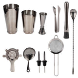 11PCS/Set Cocktail Shaker Set Bartender Kit Cocktail Strainer Stainless Steel Barware for Home PartyRuthenium Black In Australia - Darrahopens