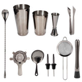 11PCS/Set Cocktail Shaker Set Bartender Kit Cocktail Strainer Stainless Steel Barware for Home PartyRuthenium Black In Australia - Darrahopens