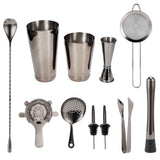 11PCS/Set Cocktail Shaker Set Bartender Kit Cocktail Strainer Stainless Steel Barware for Home PartyRuthenium Black In Australia - Darrahopens