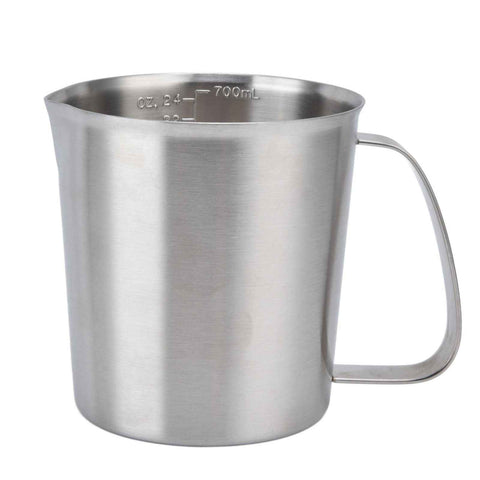 Measuring Cup 304 Stainless Steel CorrosionResistant Coffee Milk Frothing Cup with Scale for Home Coffee Shop(700ML ) In Australia - Darrahopens