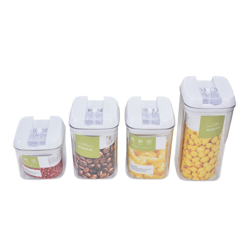 4Pcs/Set Kitchen Storage Box Transparent Multifunctional Sealed Jar for Home Kitchen In Australia - Darrahopens