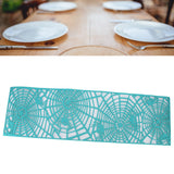 Rectangle Shape Tablecloth Hollow Out Table Runner for Wedding Household DecorationsGreen