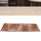 Rectangle Shape Tablecloth Hollow Out Table Runner for Wedding Household DecorationsBrown