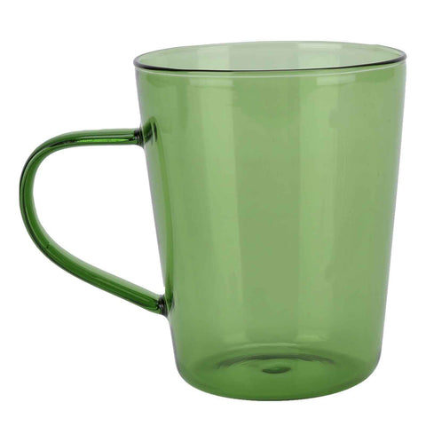 380ml Milk Cup High Borosilicate Glass Thermal Easy to Clean Glass Mug for Kitchens Hotels Coffee ShopsGreen In Australia - Darrahopens
