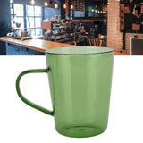 380ml Milk Cup High Borosilicate Glass Thermal Easy to Clean Glass Mug for Kitchens Hotels Coffee ShopsGreen