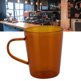380ml Milk Cup High Borosilicate Glass Thermal Easy to Clean Glass Mug for Kitchens Hotels Coffee ShopsBrown
