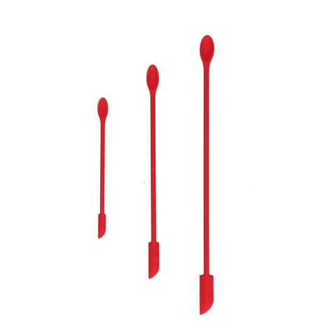 Small Spatula and Long Silicone Double Headed Mini Jam Cake Cream Makeup Bottle Spatula3pcs Red In Australia - Darrahopens