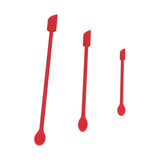 Small Spatula and Long Silicone Double Headed Mini Jam Cake Cream Makeup Bottle Spatula3pcs Red