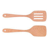 2Pcs Kitchen Turner Spatula Set Wooden Environmentally Friendly High Temperature Resistant Non Stick Kitchen Utensils