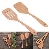 2Pcs Kitchen Turner Spatula Set Wooden Environmentally Friendly High Temperature Resistant Non Stick Kitchen Utensils