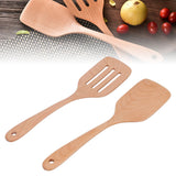 2Pcs Kitchen Turner Spatula Set Wooden Environmentally Friendly High Temperature Resistant Non Stick Kitchen Utensils