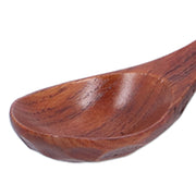 5pcs Wooden Spoon Non Slip Slow Heat Conduction Table Spoon with Long Handle for Cooking Stirring Hot Soup