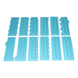DIY Cream Scraper Combs Fondant Cake Pattern Modeling Tool for Home Kitchen Bakery1Set(12Pcs) In Australia - Darrahopens