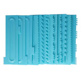 DIY Cream Scraper Combs Fondant Cake Pattern Modeling Tool for Home Kitchen Bakery1Set(12Pcs) In Australia - Darrahopens