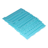 DIY Cream Scraper Combs Fondant Cake Pattern Modeling Tool for Home Kitchen Bakery1Set(12Pcs) In Australia - Darrahopens