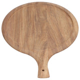Wooden Pizza Tray Durable Round Serving Board with Handle Bread Food Dinner Plate for Restaurant Hotel In Australia - Darrahopens