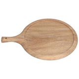 Wooden Pizza Tray Durable Round Serving Board with Handle Bread Food Dinner Plate for Restaurant Hotel In Australia - Darrahopens