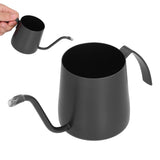 Coffee Pot Stainless Steel Long Narrow Spout Gooseneck Uncoated Tea Pot for Home Black250ml