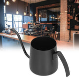Coffee Pot Stainless Steel Long Narrow Spout Gooseneck Uncoated Tea Pot for Home Black350ml