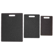 3Pcs Cutting Board Set Imitation Marble Pattern DoubleSided Chopping Board Kitchen Accessory(Black )