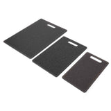 3Pcs Cutting Board Set Imitation Marble Pattern DoubleSided Chopping Board Kitchen Accessory(Black )