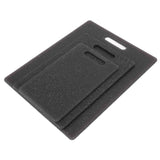 3Pcs Cutting Board Set Imitation Marble Pattern DoubleSided Chopping Board Kitchen Accessory(Black )