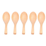 5Pcs Natural Wooden Soup Spoon with Hook The Bowl Hand Polished Japanese Tableware Style Spoon In Australia - Darrahopens