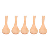 5Pcs Natural Wooden Soup Spoon with Hook The Bowl Hand Polished Japanese Tableware Style Spoon