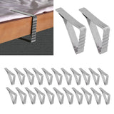24pcs Table Cloth Holder Stainless Steel Stable Durable Table Cloth Clip for Outdoor Garden Picnic
